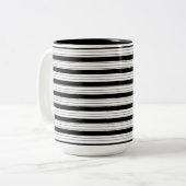 Striped Two-Tone Mug, 15 oz Zweifarbige Tasse (Vorderseite Links)