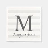 Striped Wedding Napkin Serviette (Vorderseite)