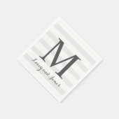 Striped Wedding Napkin Serviette (Ecke)