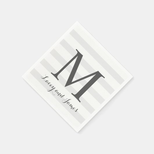 Striped Wedding Napkin Serviette (Ecke)