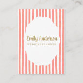 striped whimsical business card visitenkarte (Vorderseite)