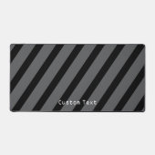 Striped with Computer Text Gray and Black Schreibtischunterlage (Vorderseite)