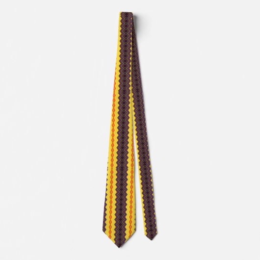 Striped Zigzag Muster Krawatte (Vorderseite)