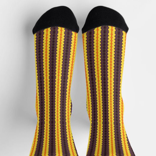 Striped Zigzag Muster Socken (Oben)