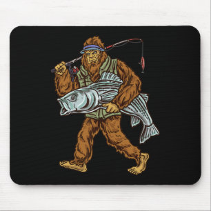 Striper-Angeln Bigfoot Gestreifter B Fischer  Mousepad