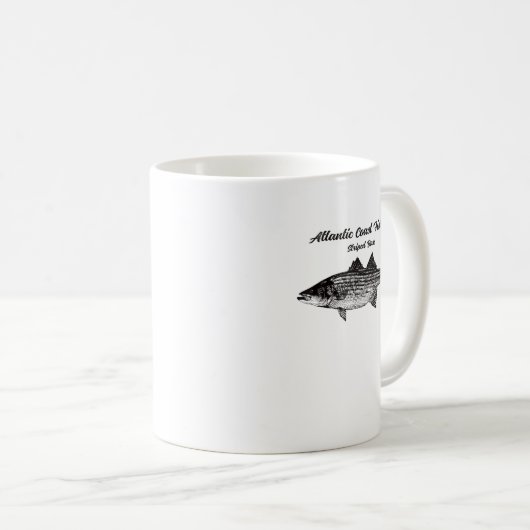 Striper Fish Fisherman Kaffeetasse (VorderseiteRechts)
