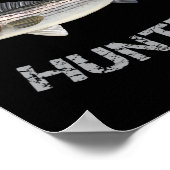 Striper Hunter gestreifte B Striper Angel-Shirt Poster (Ecke)