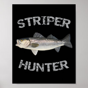 Striper Hunter gestreifte B Striper Angel-Shirt Poster