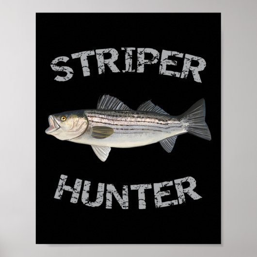 Striper Hunter gestreifte B Striper Angel-Shirt Poster (Vorne)