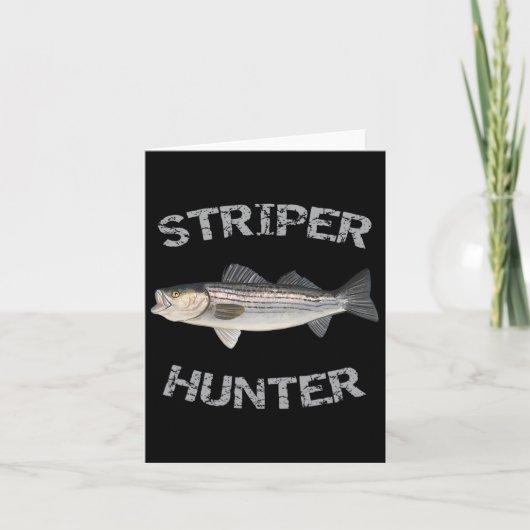 Striper Hunter Striper B Striper Fishing-Shirt Karte (Vorderseite)