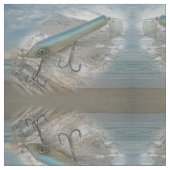Striper Xpert Surf Slapper Vintages Holzfischen Stoff (Nahaufnahme)