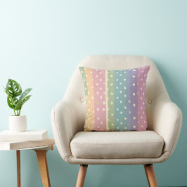 Stripes and Polka dots in Pastel shades Kissen