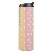 Stripes and Polka Dots Pastel Shades Thermosbecher (Nach links gedreht)
