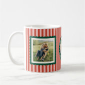 Stripes and Scallops Holiday Photo Mug Kaffeetasse (Links)