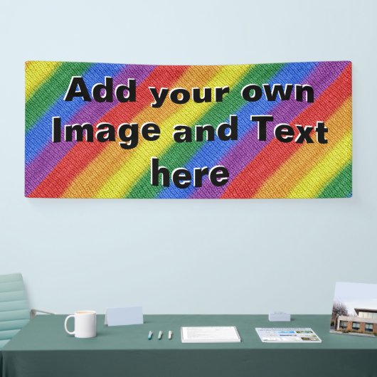 Stripes aus Stricken mit Regenbogenfarben nahtlos Banner (Messe)