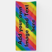 Stripes aus Stricken mit Regenbogenfarben nahtlos Banner (Vertikal)