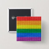 Stripes aus Stricken mit Regenbogenfarben nahtlos Button (Vorne & Hinten)