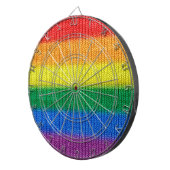 Stripes aus Stricken mit Regenbogenfarben nahtlos Dartscheibe (Vorderseite rechts)