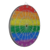 Stripes aus Stricken mit Regenbogenfarben nahtlos Dartscheibe (Vorderseite Links)