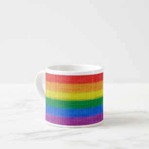 Stripes aus Stricken mit Regenbogenfarben nahtlos  Espressotasse