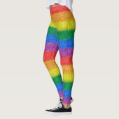 Stripes aus Stricken mit Regenbogenfarben nahtlos  Leggings (Links)