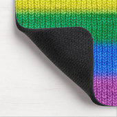 Stripes aus Stricken mit Regenbogenfarben nahtlos Mousepad (Ecke)