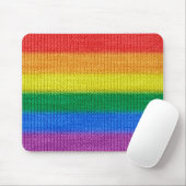 Stripes aus Stricken mit Regenbogenfarben nahtlos Mousepad (Mit Mouse)