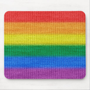 Stripes aus Stricken mit Regenbogenfarben nahtlos Mousepad