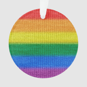 Stripes aus Stricken mit Regenbogenfarben nahtlos  Ornament