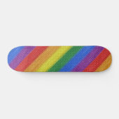 Stripes aus Stricken mit Regenbogenfarben nahtlos Skateboard (Horizontal)
