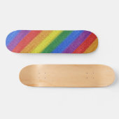 Stripes aus Stricken mit Regenbogenfarben nahtlos Skateboard (Horizontal)