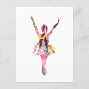 Stripes ballerina postkarte