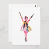 Stripes ballerina postkarte (Vorne/Hinten)