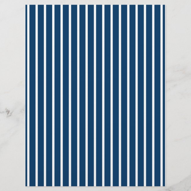 Stripes Blue White Baby Scrapbook (Vorderseite)