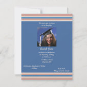 Stripes Book Abschluss Einladung (Rückseite)