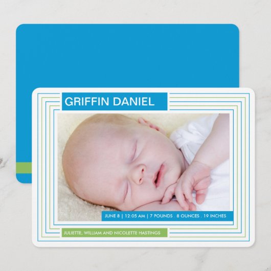 Stripes Boy Ankündigung (Vorne/Hinten)