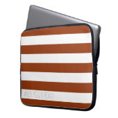 STRIPES Braun auf jeder Farbe Laptopschutzhülle (Vorderseite Links)