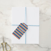 Stripes Custom Foto Gift Tag Geschenkanhänger (Mit Garn)