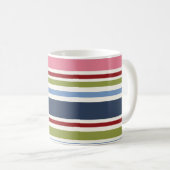 Stripes Deep Hues Kaffeetasse (VorderseiteRechts)