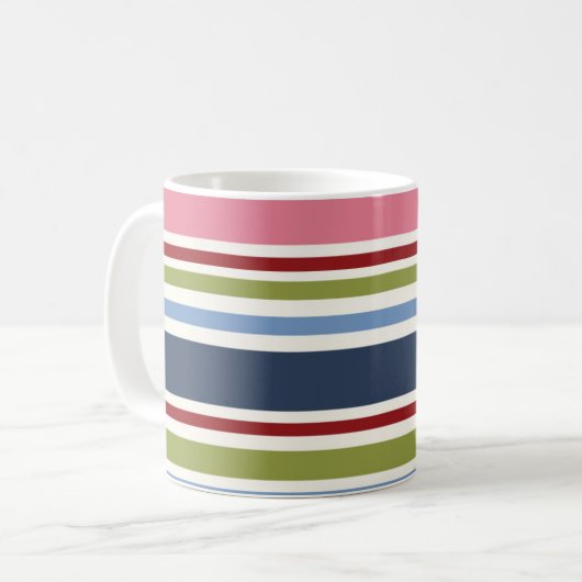 Stripes Deep Hues Kaffeetasse (Vorderseite Links)