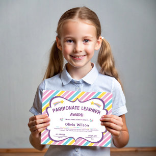 Stripes Editable Funny Clssroom Award