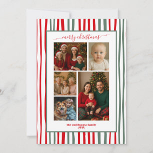 Stripes Familie Foto Frohe Weihnachten