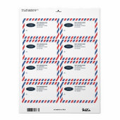Stripes-Firmenlogo-Mailing-Etiketten (Vorne)