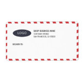 Stripes-Firmenlogo-Mailing-Etiketten (Vorne)
