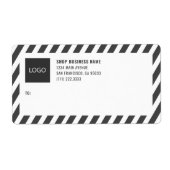 Stripes-Firmenlogo-Mailing-Etiketten (Vorne)