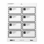 Stripes-Firmenlogo-Mailing-Etiketten (Vorne)