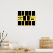 Stripes Foto Mitarbeiter der Monatsanerkennung Poster (Küche)