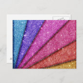 Stripes für trendy geometrische Glitzer Postkarte (Vorne/Hinten)