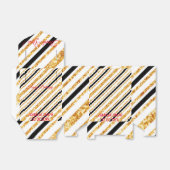 Stripes Gold Glitzer Black Boho Populäre Kollektio Geschenkschachtel (Ungefaltet)