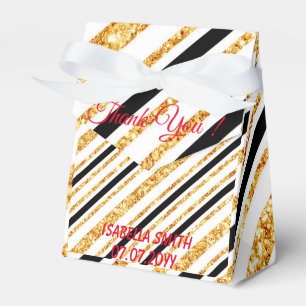 Stripes Gold Glitzer Black Boho Populäre Kollektio Geschenkschachtel